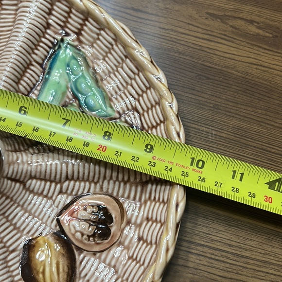 Japanese Hors d'oeuvre Ceramic Veggie Divided Serving Platter Mushroom - Picture 9 of 9